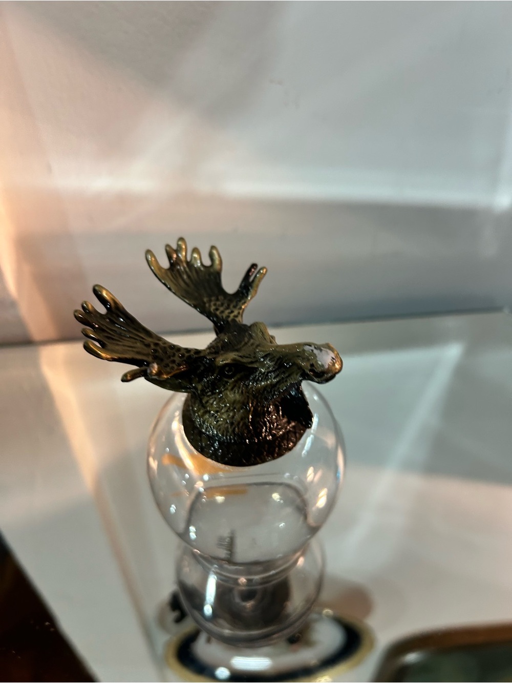 Decorative Moose Head shot glass  - Brass Finish